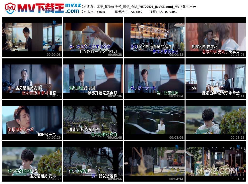 弦子_祁圣翰-宠爱_国语_合唱_YE700401